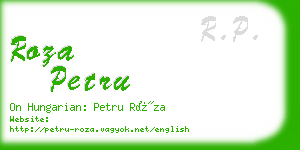 roza petru business card